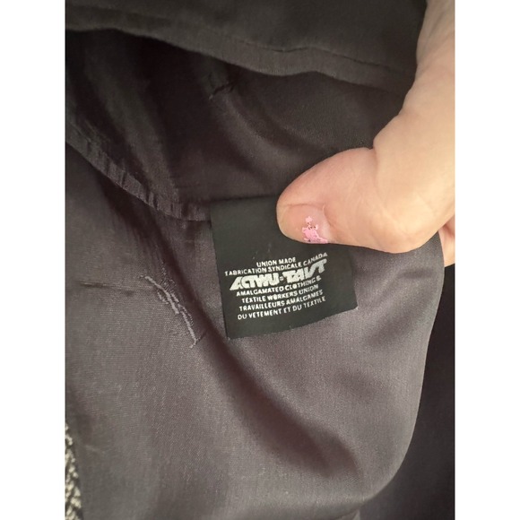 Yves Saint Laurent Men's Blazer 100% Worsted Wool Gray Micro Hounds Sz 46L YSL - Picture 15 of 16